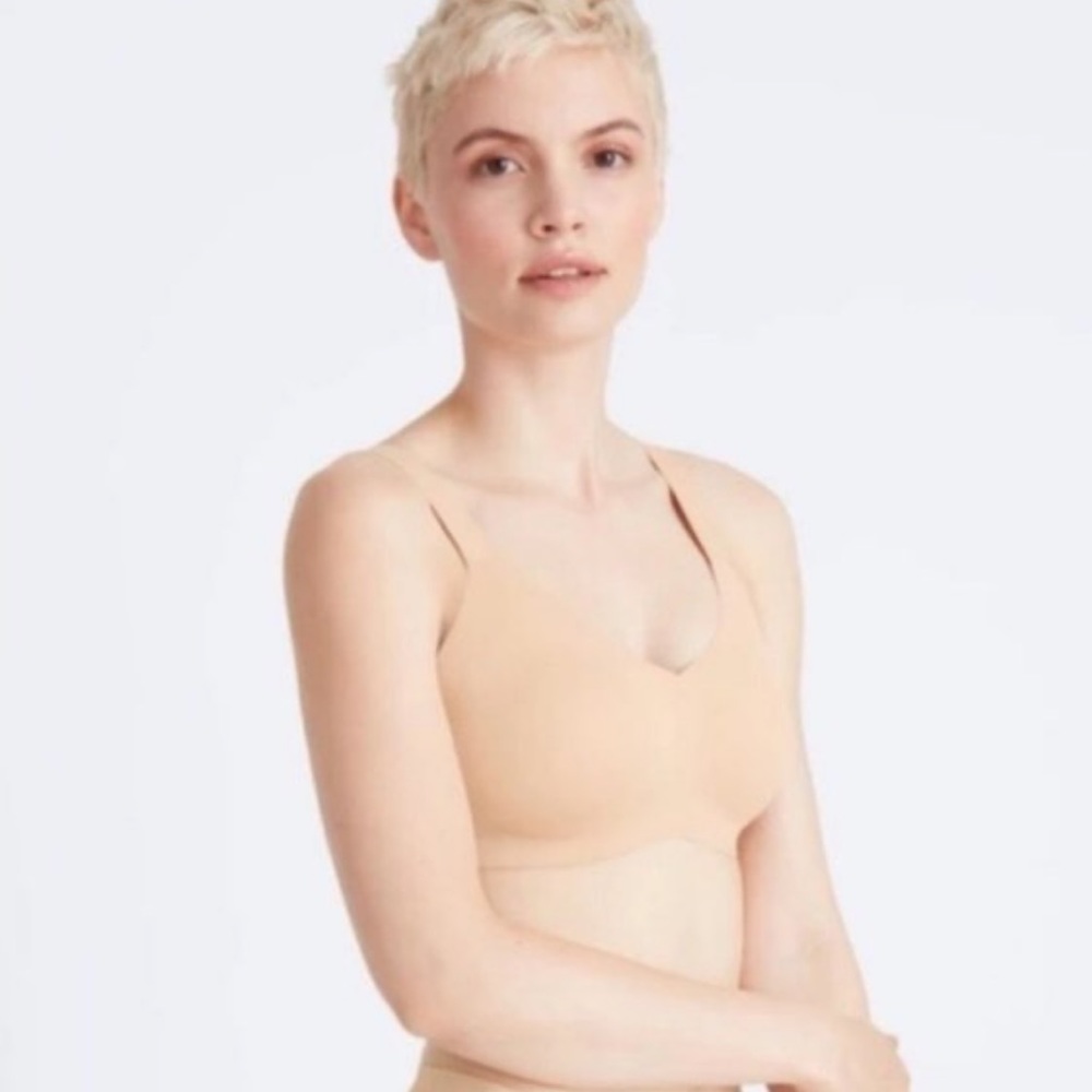 Knix Padded V Neck Bra - Beige